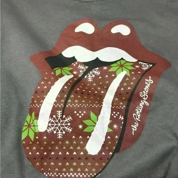 Women’s Rolling Stone Christmas sweatshirt with tongue, gray size medium - Picture 1 of 4